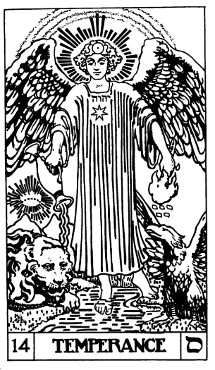 The Temperance tarot card